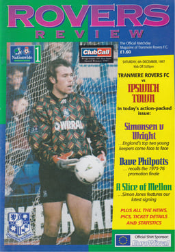 Tranmere Rovers v Ipswich Town Match Programme 1997-12-06